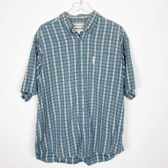Columbia Plaid Short Sleeve Button Down Shirt - Picture 3 of 8